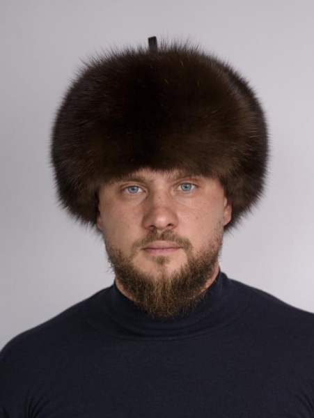 Ушанка из цельного меха соболя
