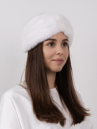 Повязка из меха норки, белый