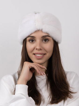 Повязка из меха норки, белый