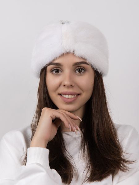 Повязка из меха норки, белый