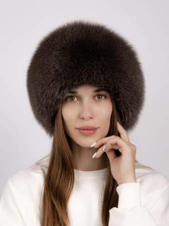 Боярка из меха песца, коричневый
