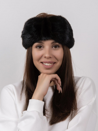 Повязка из меха норки, «махагон»
