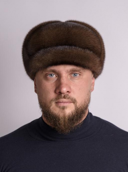 Кепка «Ватсон» из меха норки, «орех» 