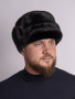 Кепка из меха норки, черный