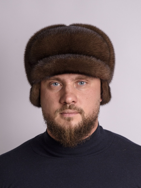 Кепка «Ватсон» из меха норки, «орех» 