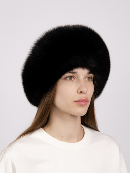 Боярка из меха песца, черный