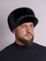 Кепка из меха норки, черный