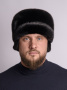 Кепка из меха норки, черный
