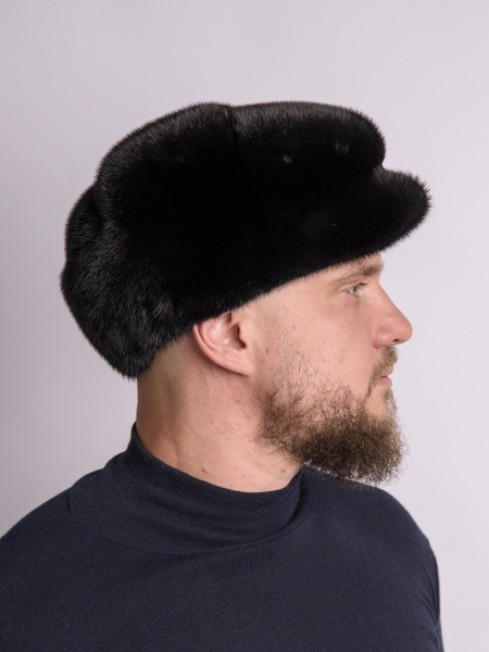 Кепка «Ватсон» из меха норки, черный