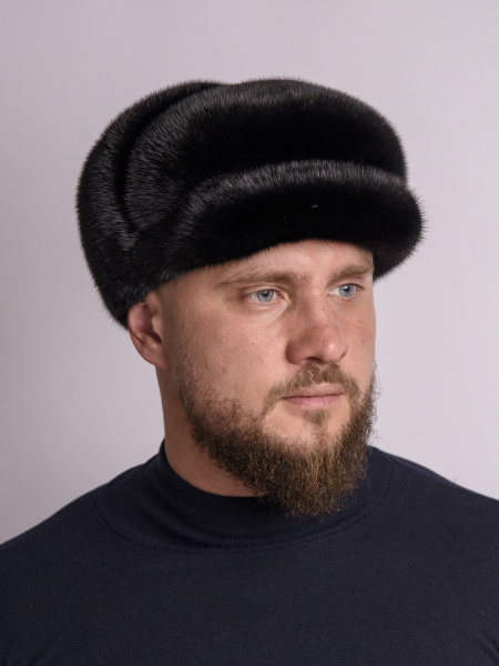 Кепка «Ватсон» из меха норки, черный